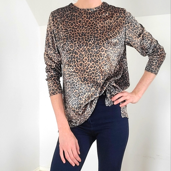 VINTAGE - Leopard print velvet top - Picture 5 of 13